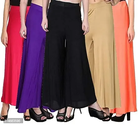 Polyester Striped Wide Leg Palazzo Pants, Size: M-XL at Rs 630 in Pune